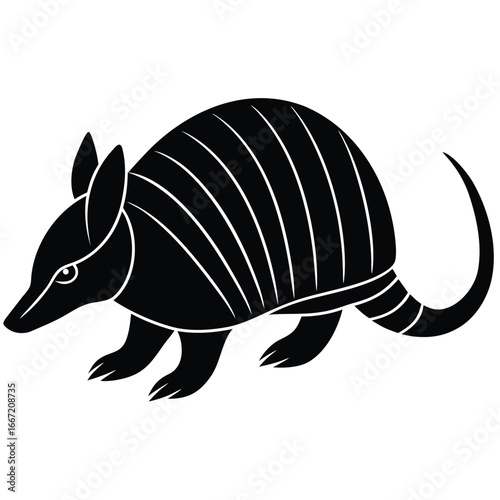 armadillo silhouette vector art design