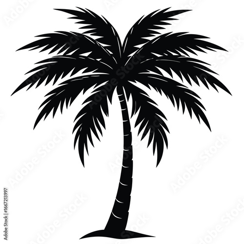 palm tree silhouette vector art design