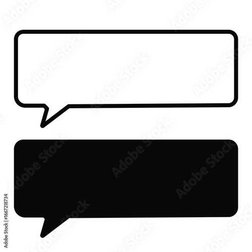 Speech Bubble Icons | Simple Chat Message Bubbles for Design