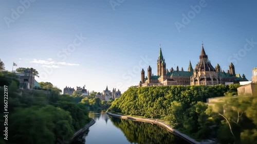 Parliament Buildings reflected in river