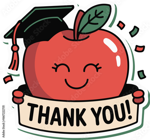 Thankyou teacher sticker happy teacher's day design 