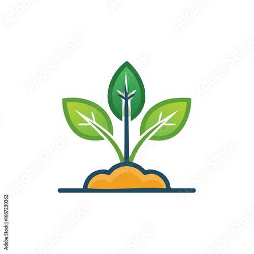 Green sprout growing from fertile soil symbolizing new beginnings and organic growth