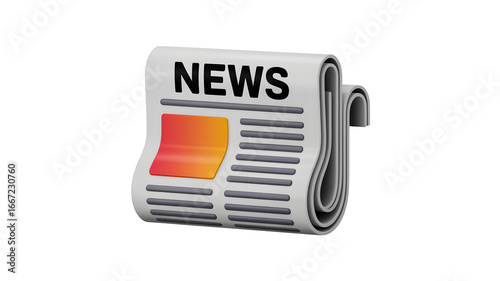 News newspaper headlines daily current events articles report information journalism publication update 3d on transparent background
