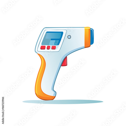 Handheld digital infrared thermometer for quick non-contact temperature checks and fever screening