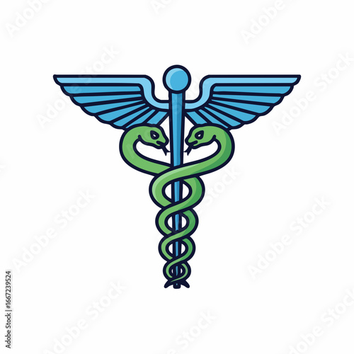 Caduceus Medical Symbol Vector Illustration