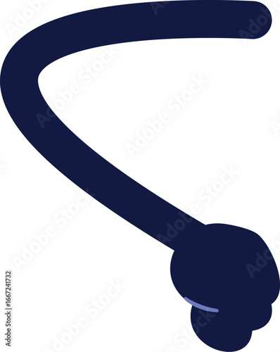 Cute hand bent at elbow
