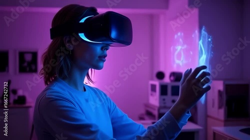 woman listening to music
