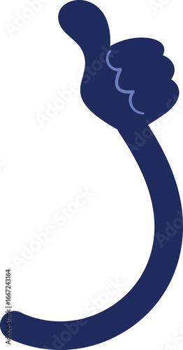 Cute hand gesturing thumbsup vector illustration
