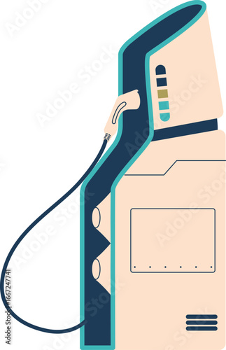 Electric charger for car vector illustration