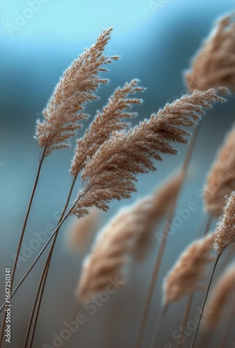 Tall Grass Swaying Gently in the Breeze at a Serene Lakeside Location During ...