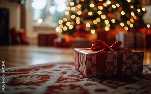 Holiday Presents and Decorated Tree Create a Cozy Atmosphere During the Festi...