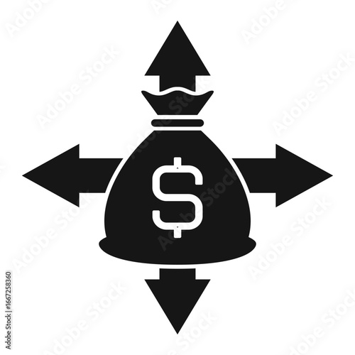 budget allocation flat vector icon