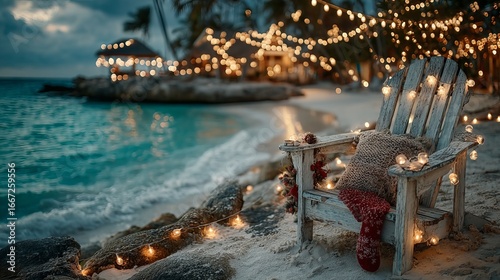 Cozy holiday retreat by the beach Generative AI