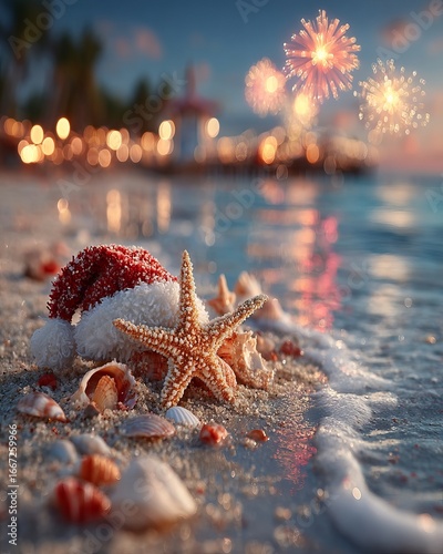 Beach vibes and fireworks cheer!