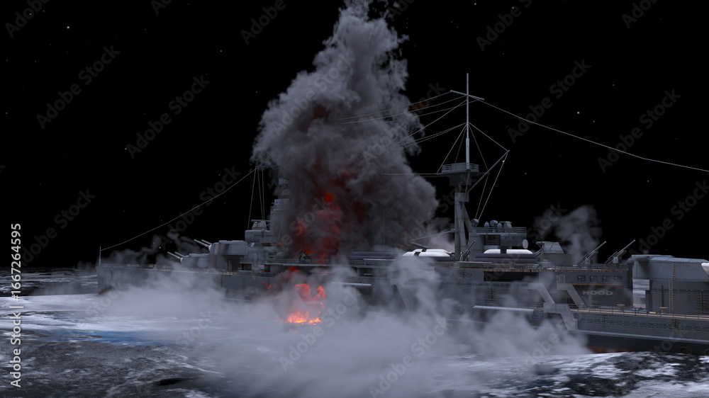 Obraz premium 艦艇 3DCGレンダリング