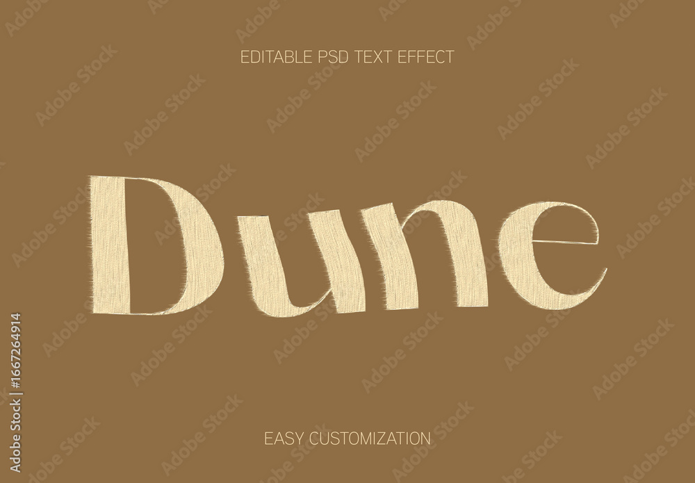 Soft Flat Font Beige Text Effect Scratchy Texture Stock Template ...