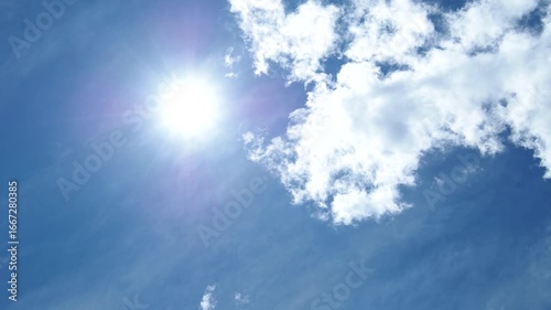 太陽と雲　タイムラプス　8月