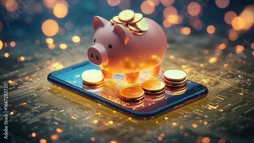Discover the future of finance with an innovative digital piggy bank app for smartphones showcasing the evolution of saving investing in todays techsavvy world technology and finance seamlessly merge