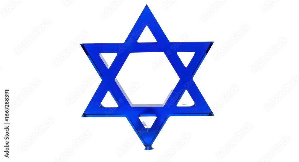 Blue star of david image for hanukkah jewish holidays and israel religious symbol stock photo illustration