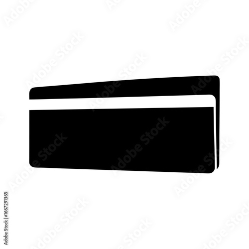 Two sleek black cards stacked with a prominent white magnetic strip