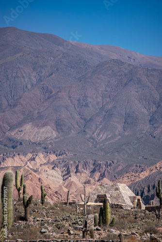PUCARA OF TILCARA. ARCHAEOLOGICAL SITE IN TILCARA. TOURIST ATTRACTION, HUMAHUACA, JUJUY. ARGENTINA