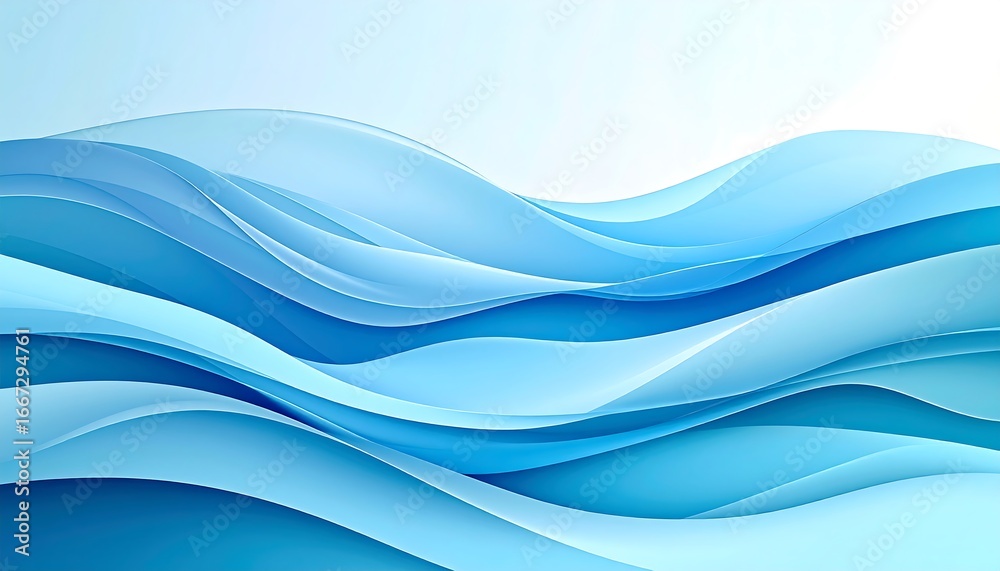 Fototapeta premium Abstract Blue Water Waves Background.