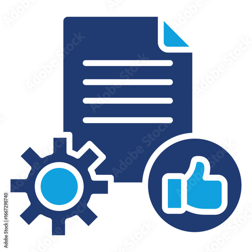 Recommendation Systems Flat Blue Icon
