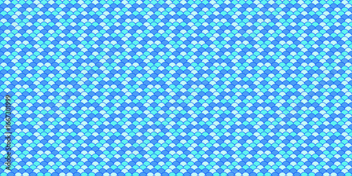 Vibrant blue and white repeating geometric pattern. Perfect for textile design, website backgrounds, or any project needing a clean, modern aesthetic.