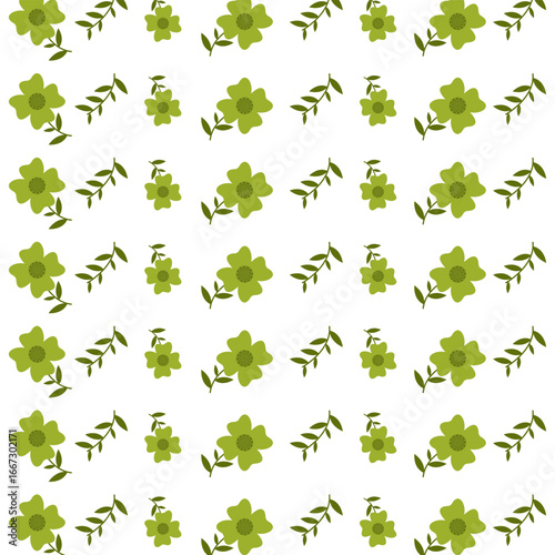 Seamless pattern with cartoon flowers hand drawing design for fabric print textile wrapper