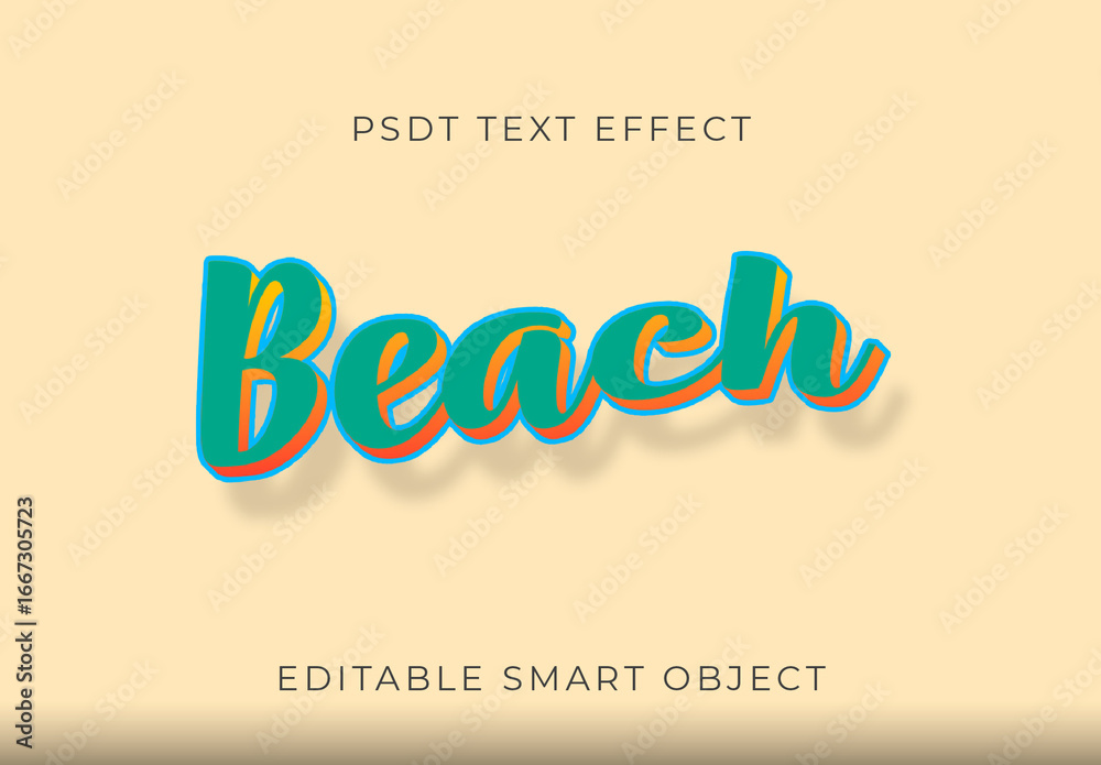 Green And Orange Summer Font Beach Cursive Bold Text Effect Stock ...