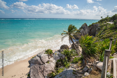 Beautiful beach view at Tulum Quintana Roo