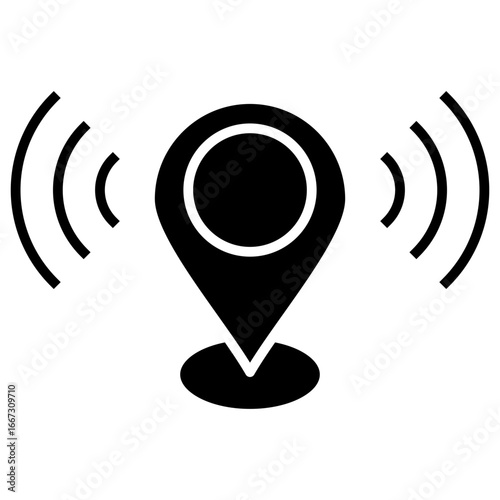 Live Location Glyph Icon