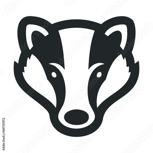 Badger face design for wildlife awareness campaign and branding