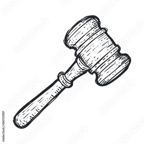 Legal concept of justice with gavel symbol for court proceedings