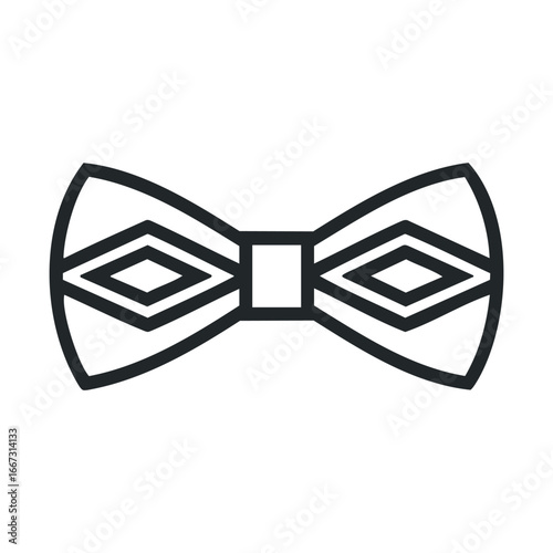 Geometric patterned bow tie for elegant events