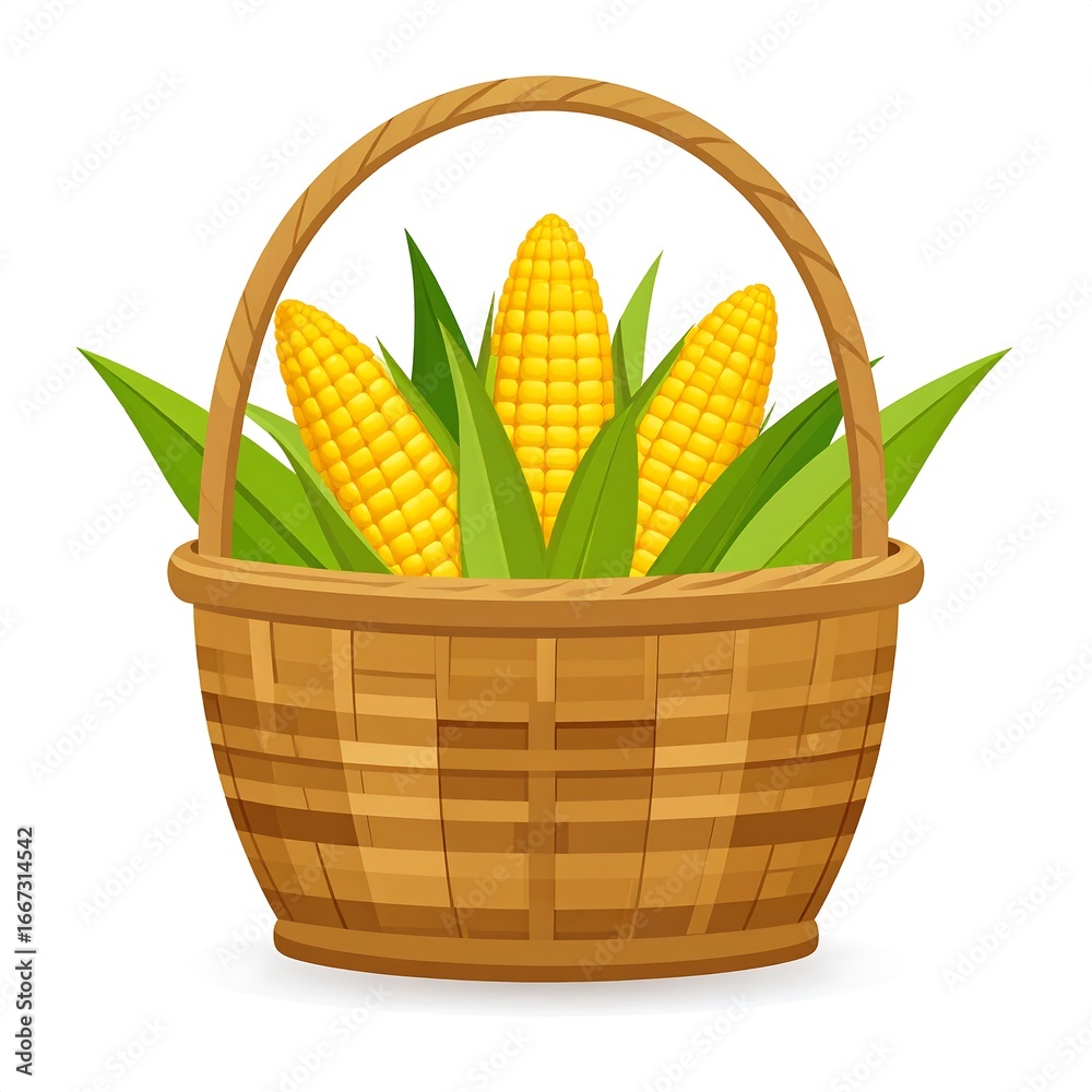 Obraz premium Corn in a basket (1)