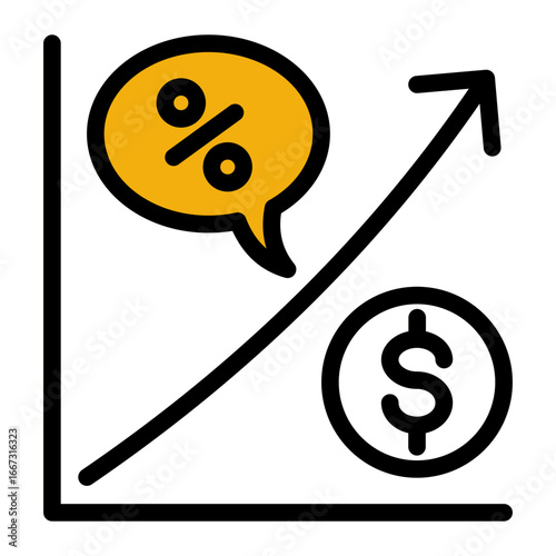Фотография Financial Increase Expansion Progress icon from the Financial Projection icon co