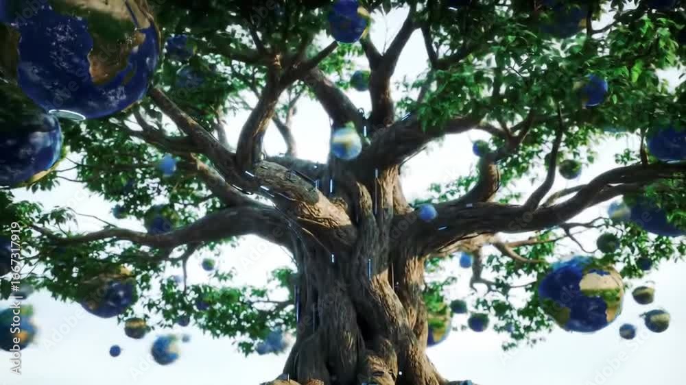 Earth Tree A Creative Depiction of Global Interconnectedness and Natures Power. Earth Tree A Creative Depiction of Global Interconnectedness and Natures Power.