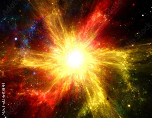 Wallpaper Mural Cosmic explosion in deep space Torontodigital.ca