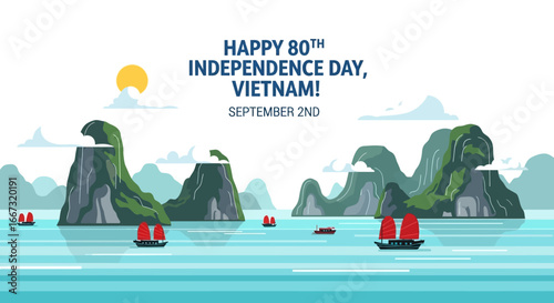 Vietnam's 80th Independence Day Celebration with Scenic Landscape