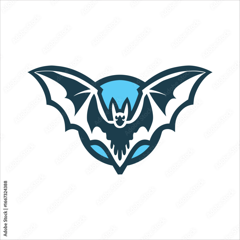 Naklejka premium Bat Silhouette Icon, Valencia Symbol Design Dia de la Comunidad Valenciana Bat Valencias symbol in solid black on an orange disc