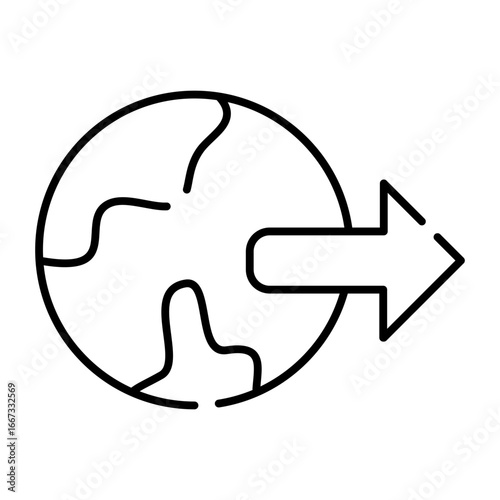 Ecofuture Icon Set – Minimalist Outline Style of Green Technology and Sustainability Symbols