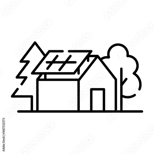 Ecofuture Icon Set – Minimalist Outline Style of Green Technology and Sustainability Symbols