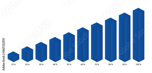 Blue Gradient Flat Design Infographic Chart
