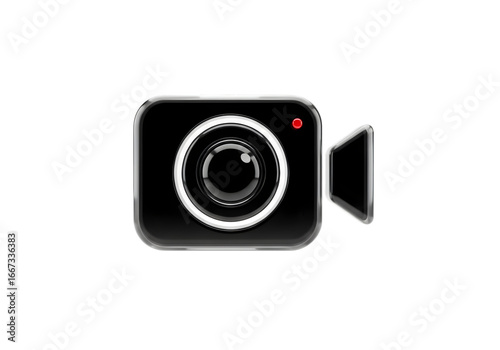 Modern video camera icon design for content creators, filmmaking, and online media