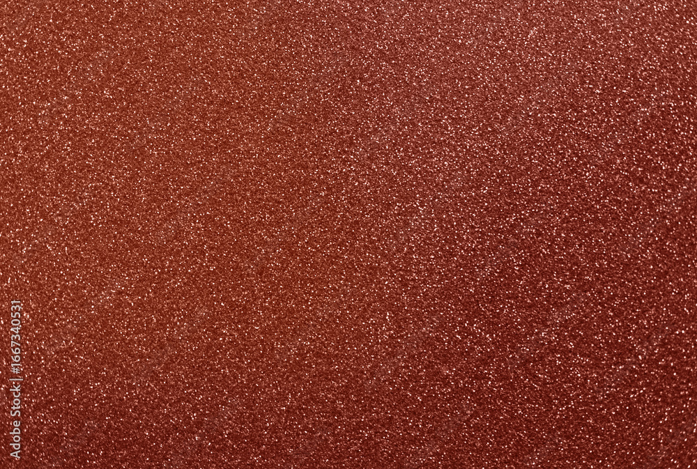 Fototapeta premium Auburn rust red glitter background, shiny sparkling rust-colored glitter particles, textured metallic-russet red effect for website marketing and social media, abstract sparkles, flame shimmer sequins