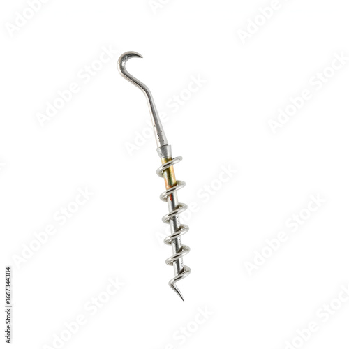Corkscrew isolated on white background
