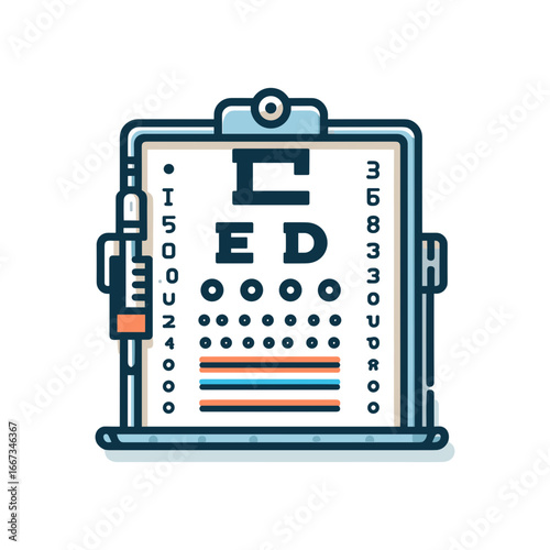 Eye examination chart (Snellen chart)