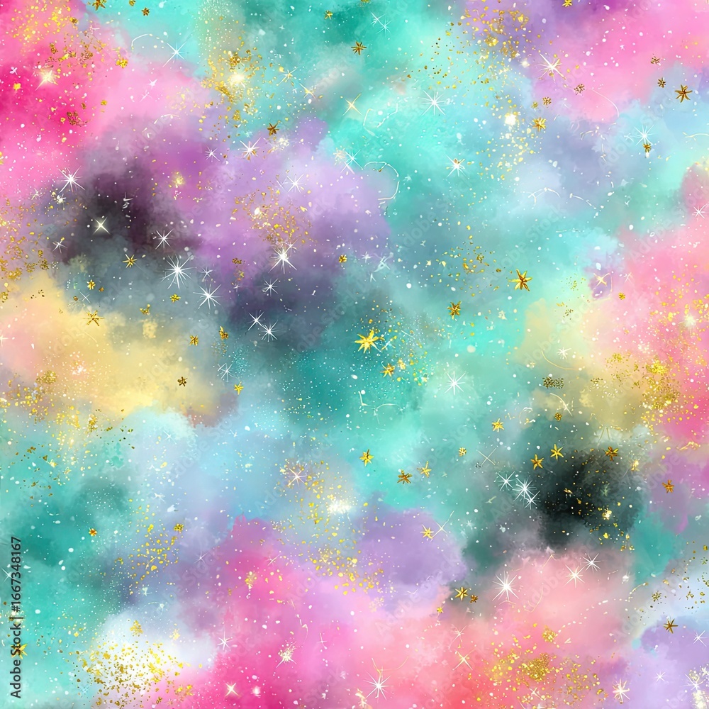 Pastel galaxy cloudscape
