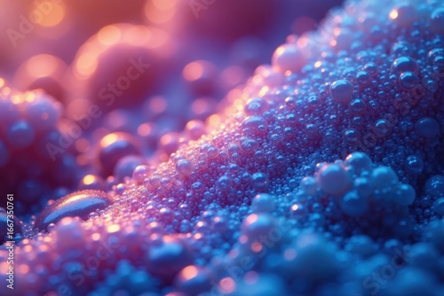 Close-up of iridescent oil film and bubbles on coral surface , liquid, marine
